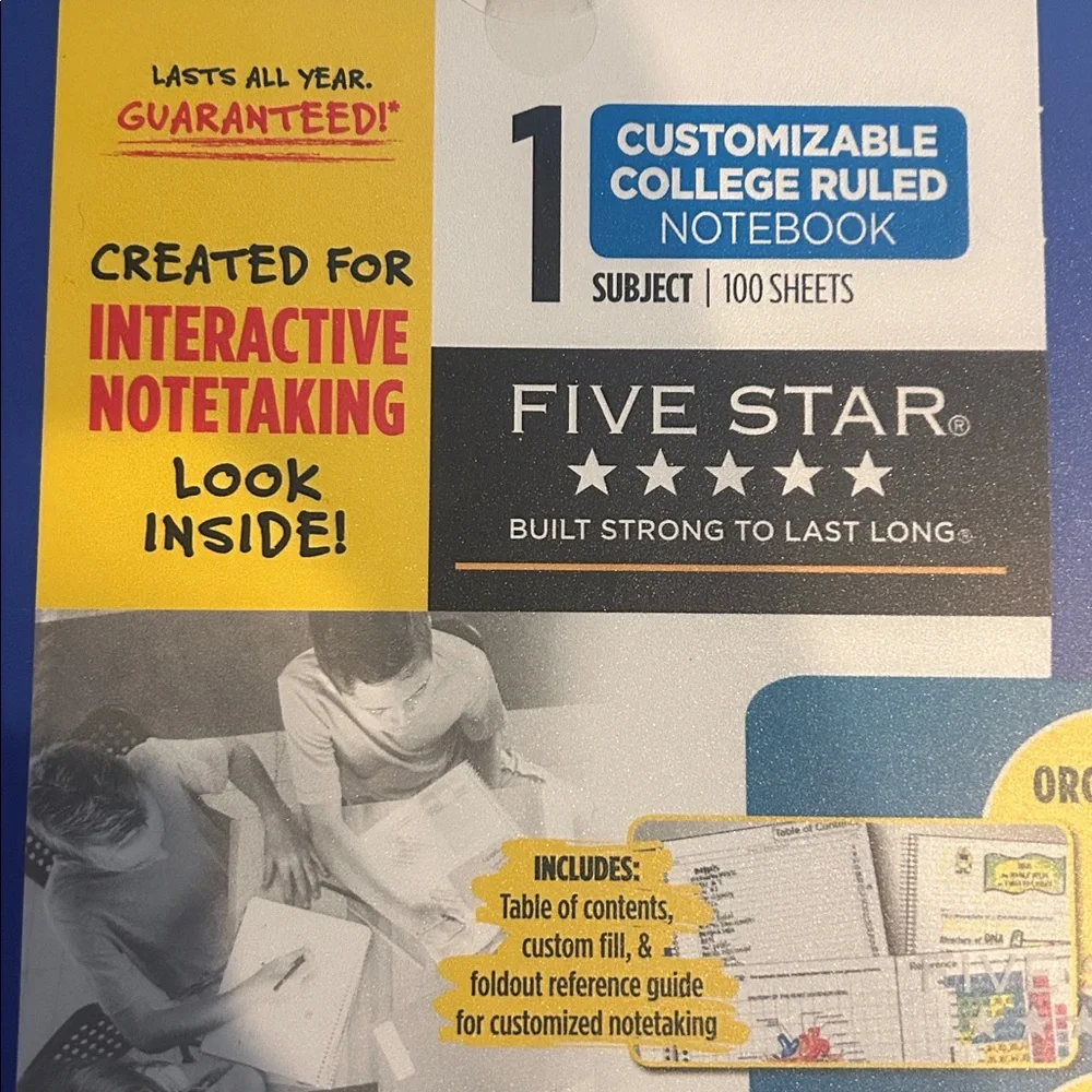 Mead 5-star lot.  3 folders, 3 spiral notebooks